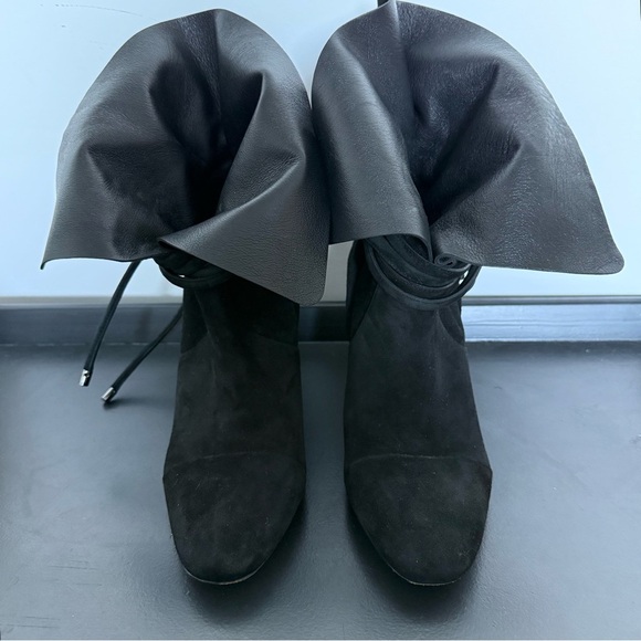 Alexandre Birman black suede wrap tie block heel boots – size 39.5 (US 8.5 - 9) - Picture 6 of 7